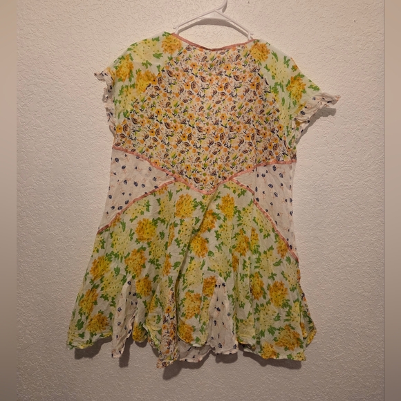 Free People Wildflower Patchwork Mini Dress Womens Size: XS - Picture 6 of 7